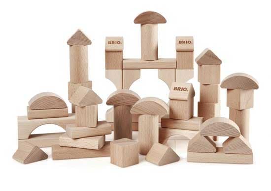 Drvene kocke Natur 50kom. Brio BR30113