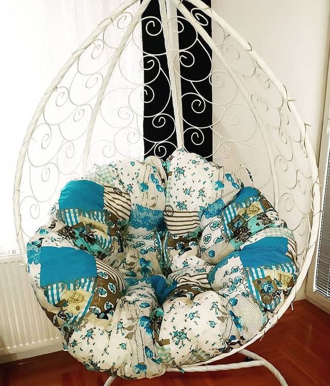 Jastuk Za Jaje Baštensku Ljuljašku 100 cm Blue Patchwork