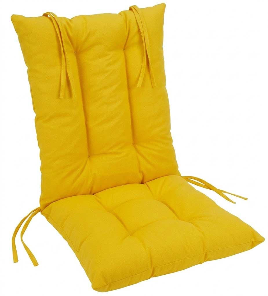 Jastuk Za Stolicu Sa Naslonom 1 kom. 60 x 120 cm YELLOW
