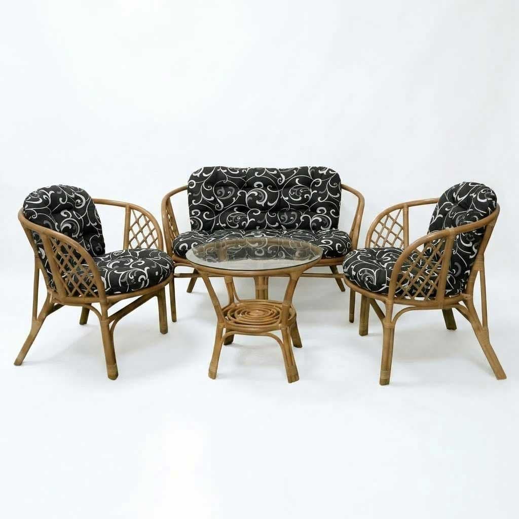 Jastuci za bambus ratan garnituru Bahama BLACK ORNAMENT
