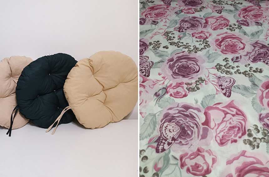 Okrugli jastuk sedalica za stolice 50 cm - Roses