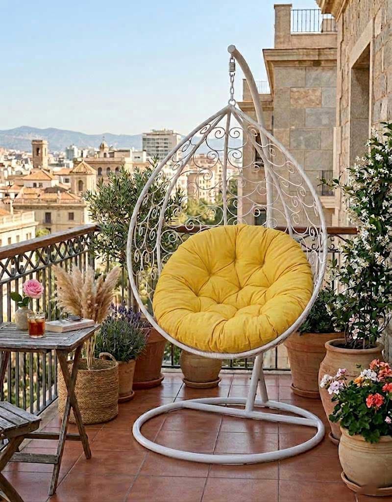 Jastuk Za Jaje Baštensku Ljuljašku - 120 cm - Yellow