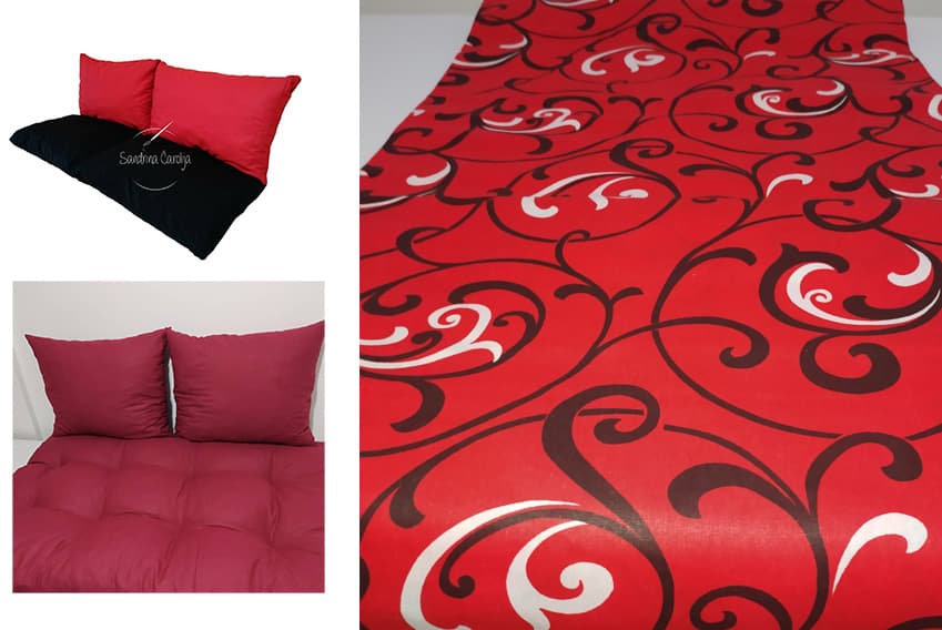 Jastuci za garniture od paleta - 130 x 50 x 50 cm - Red Ornament