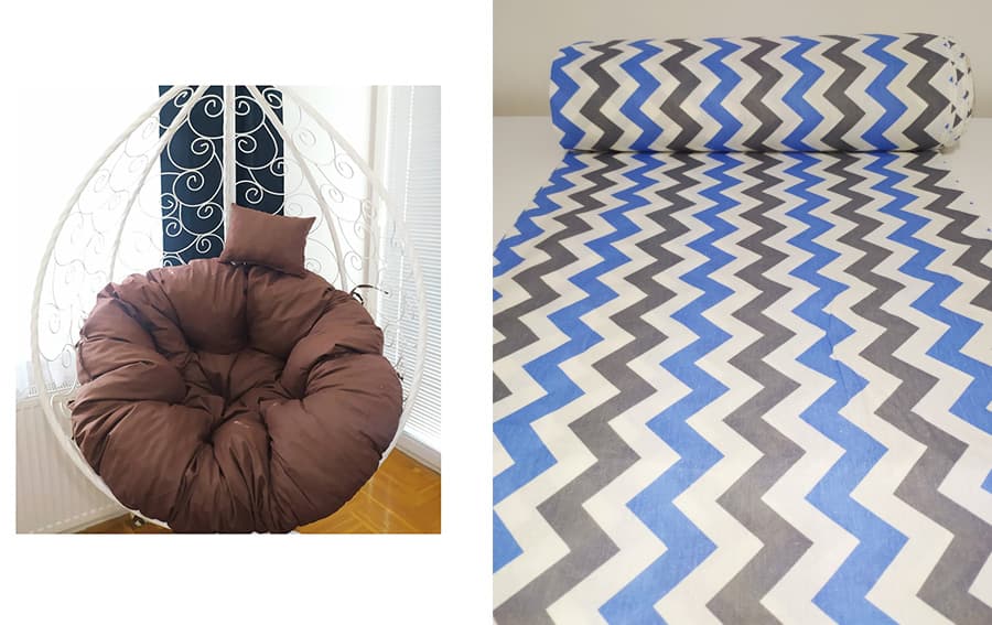 Jastuk Za Gnezdo Baštensku Ljuljašku - 100 cm - Cik Cak Blue