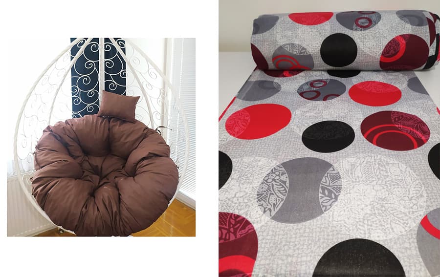 Jastuk Za Gnezdo Baštensku Ljuljašku 120 cm Dotty Red