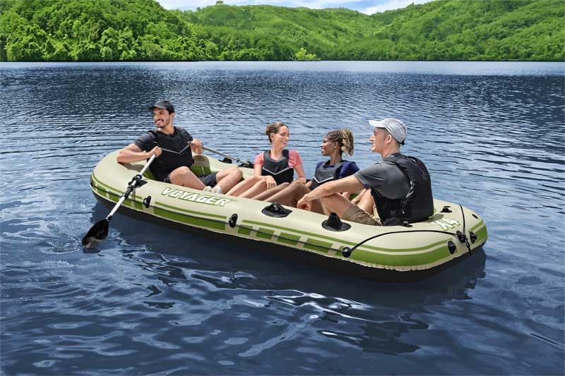 Čamac na naduvavanje za 4 osobe sa veslima i pumpom Bestway Hydro-Force Voyager X4 65156